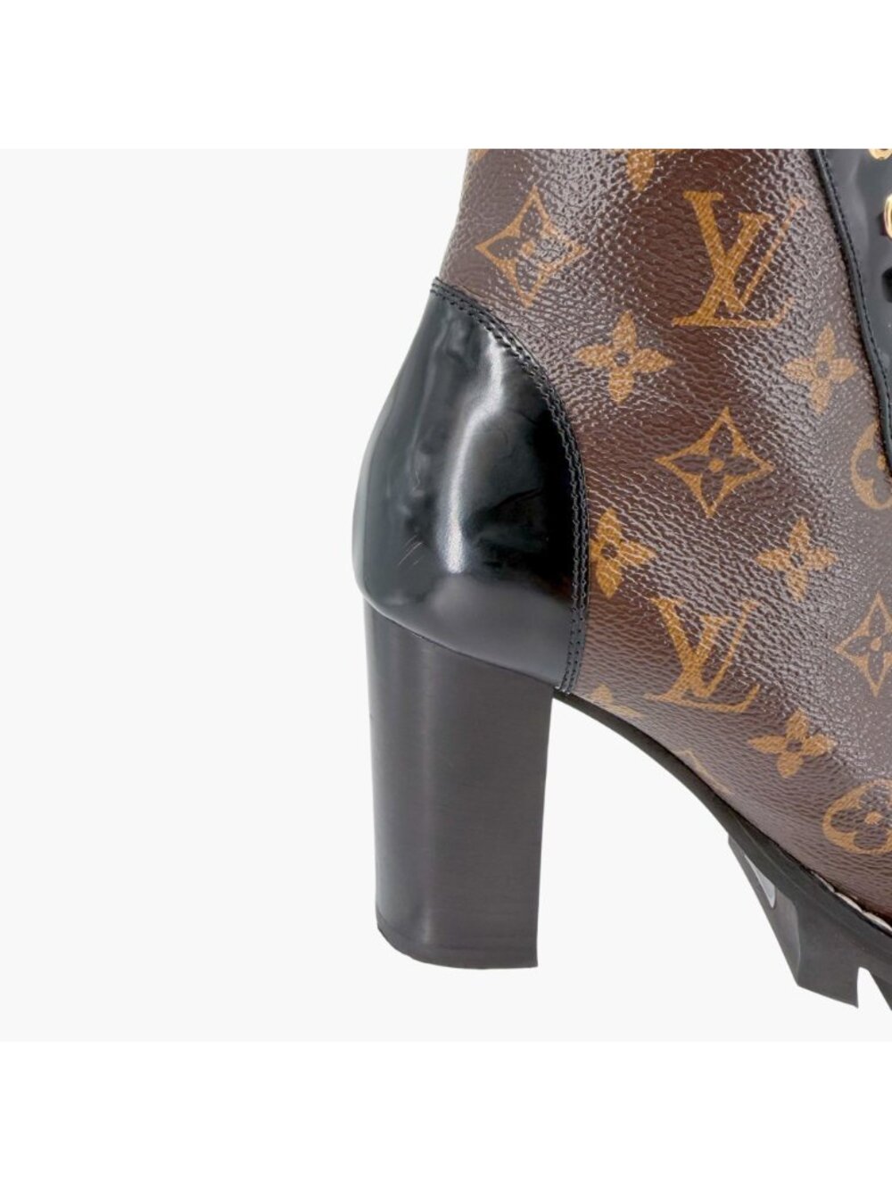 Louis Vuitton Star Trail Combat Boots LV Monogram Brown Size 38.5 US 8.5 Women's - Picture 9 of 15